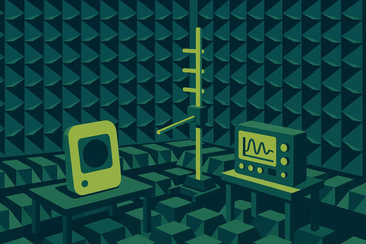 Illustration of various compliance and certification icons