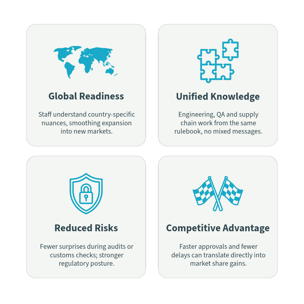 Illustration des différents avantages de la formation